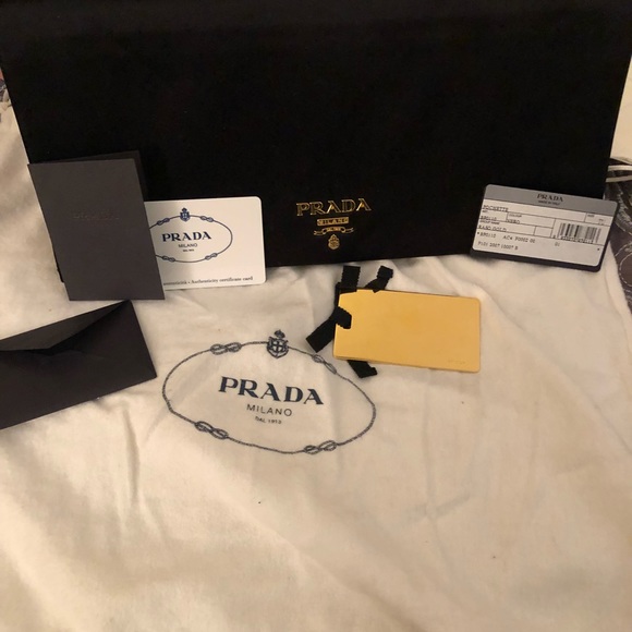 Prada Black Satin Pochette Clutch - Picture 5 of 7